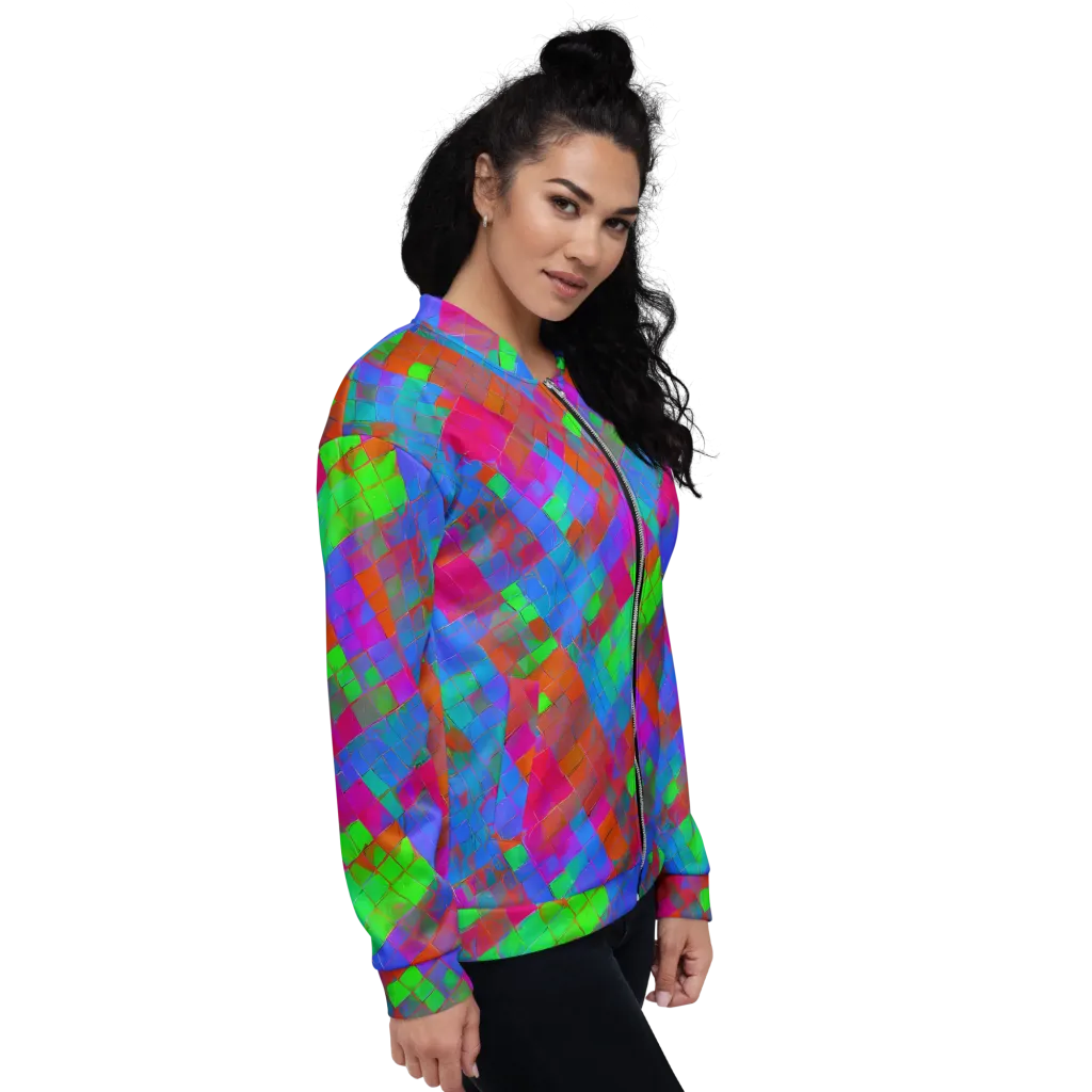 Chromatic Tapestry on Bomber Jacket — Right
