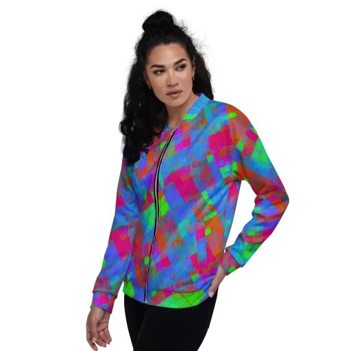 Chromatic Tapestry on a Bomber Jacket