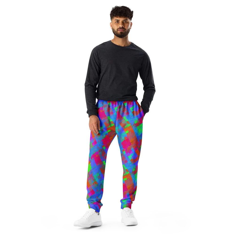 Chromatic Tapestry on Men's Joggers — Front