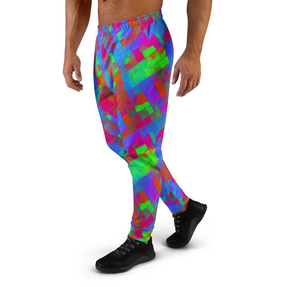 Chromatic Tapestry on Men's Joggers — Left