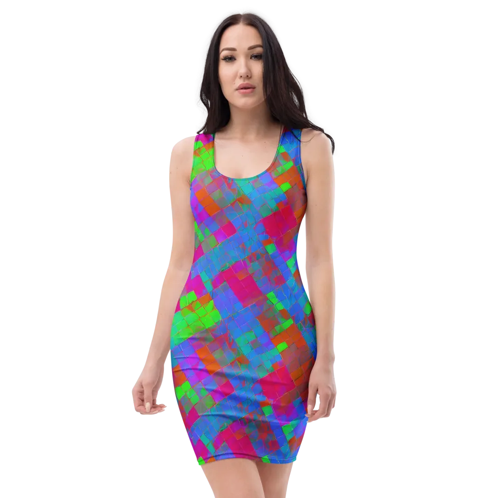 Chromatic Tapestry on Bodycon Dress — Front