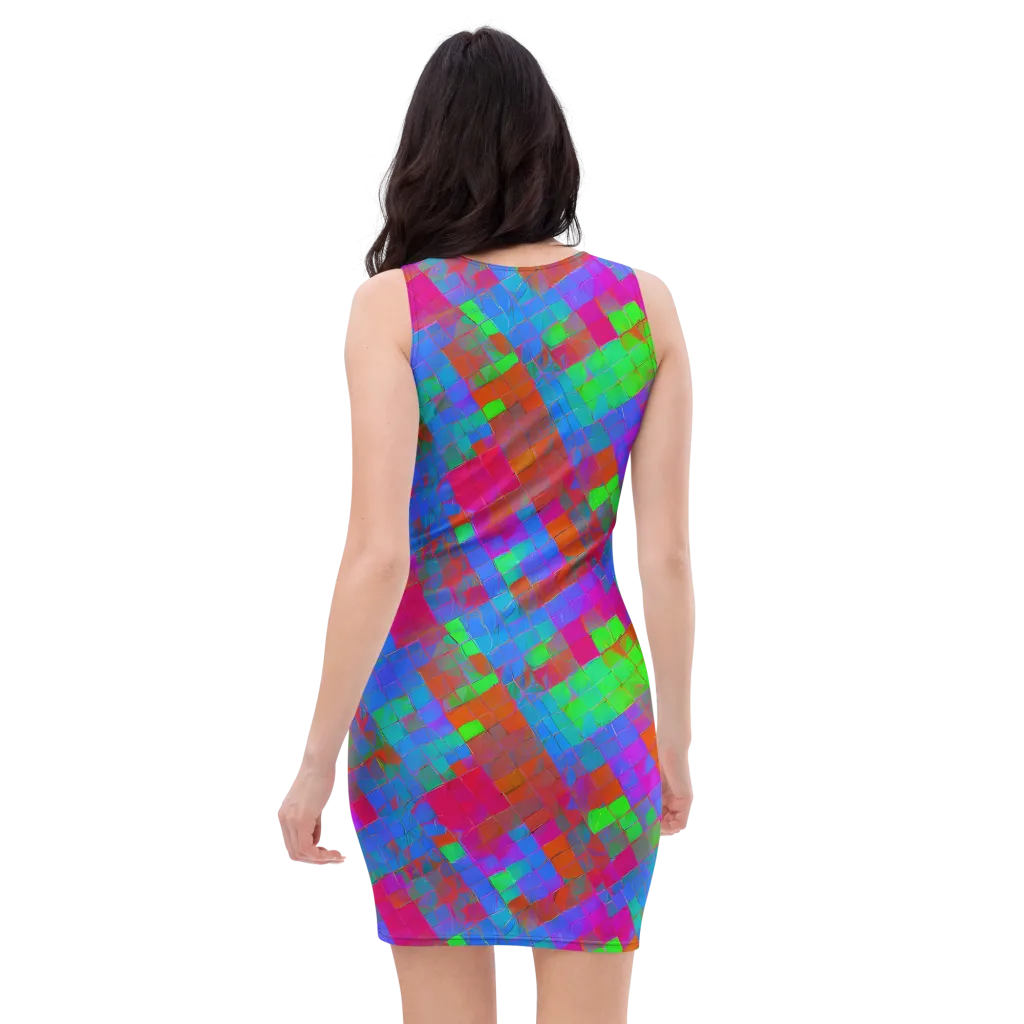 Chromatic Tapestry on Bodycon Dress — Back