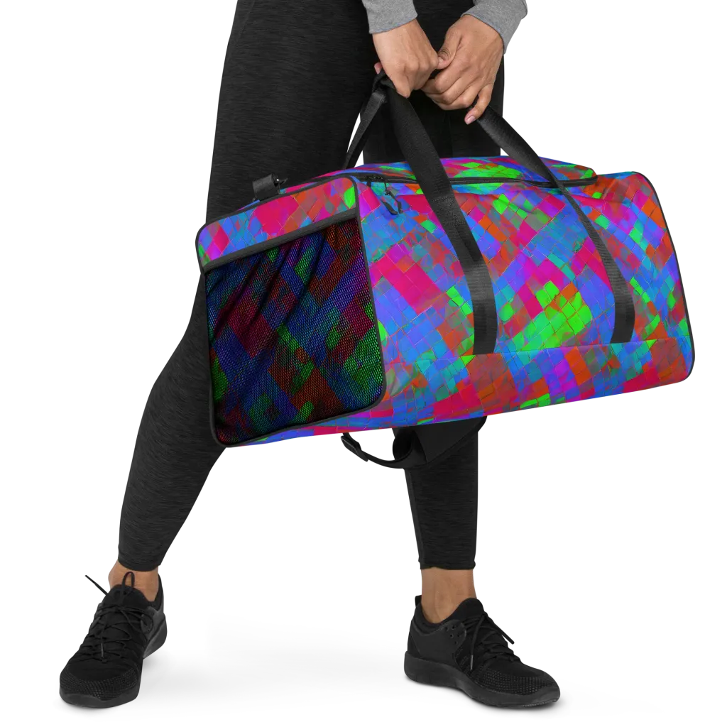 Chromatic Tapestry on Duffle Bag — Right Front