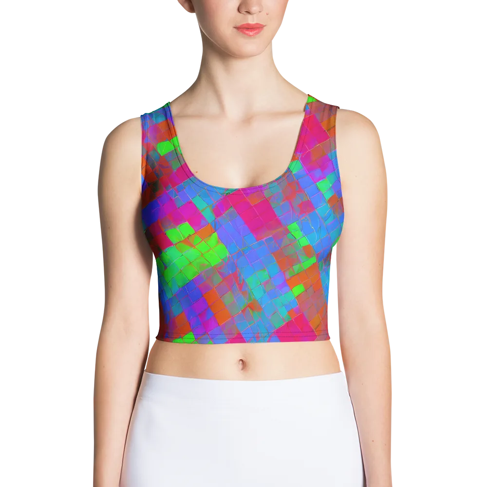 Chromatic Tapestry on Crop Top — Front