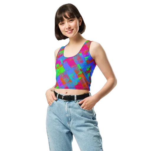 Chromatic Tapestry on a Crop Top