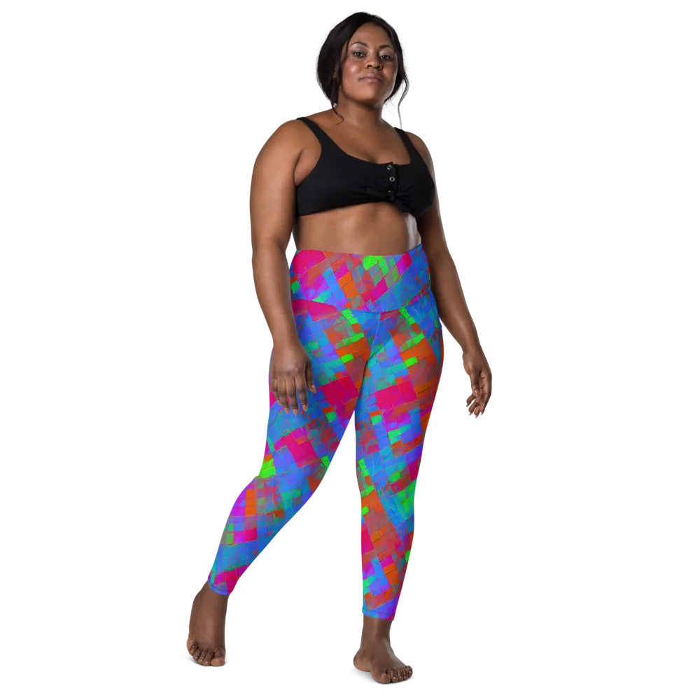 Chromatic Tapestry on Leggings with Pockets — Front