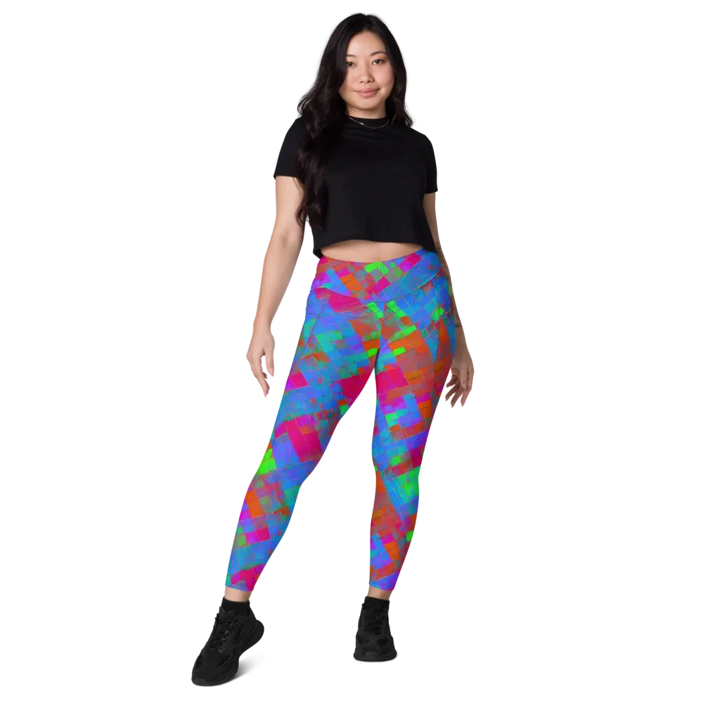 Chromatic Tapestry on Leggings with Pockets — Front