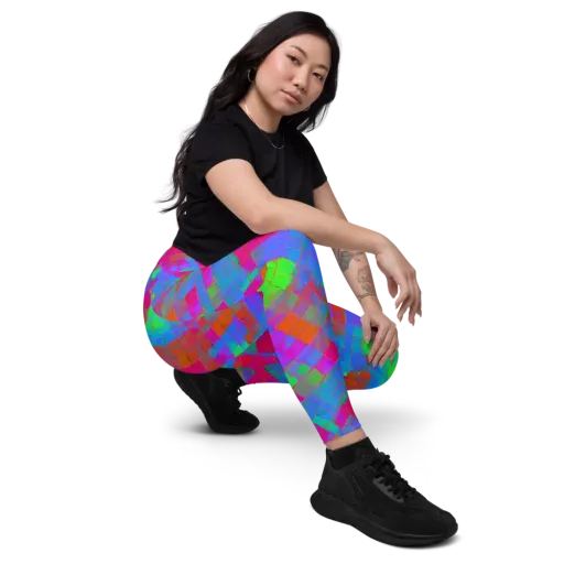 Chromatic Tapestry on a Leggings with Pockets