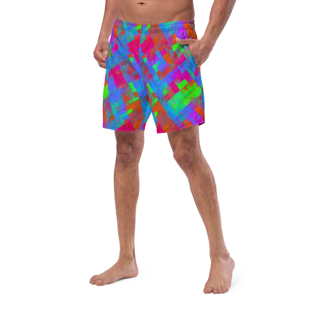 Chromatic Tapestry on Swim Trunks — Left Front