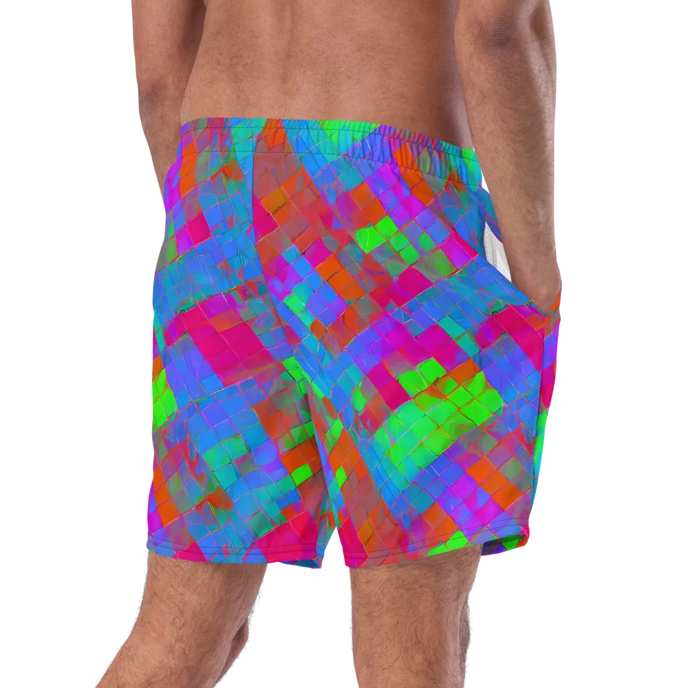 Chromatic Tapestry on Swim Trunks — Right Back