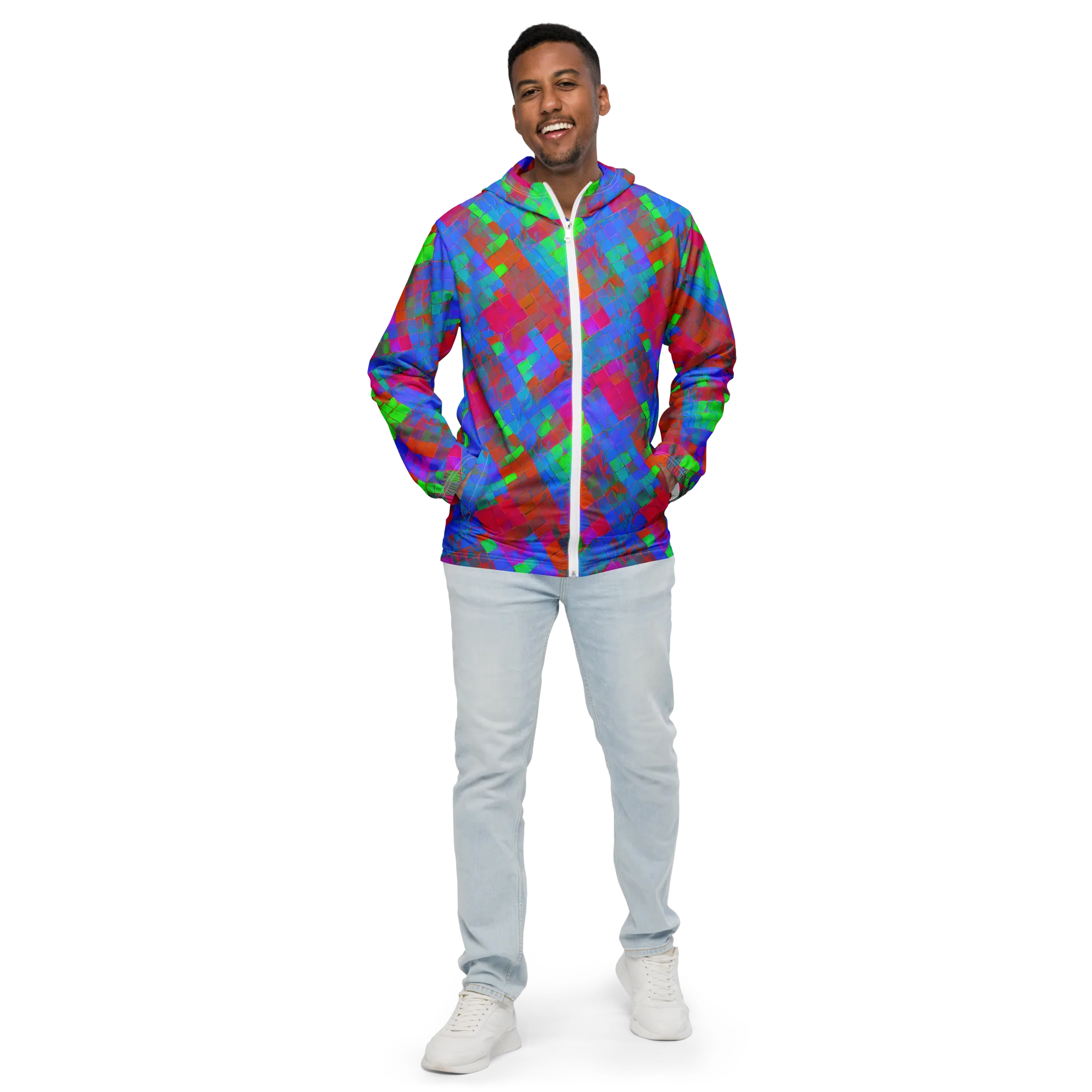 Chromatic Tapestry on Men's Windbreaker — Front