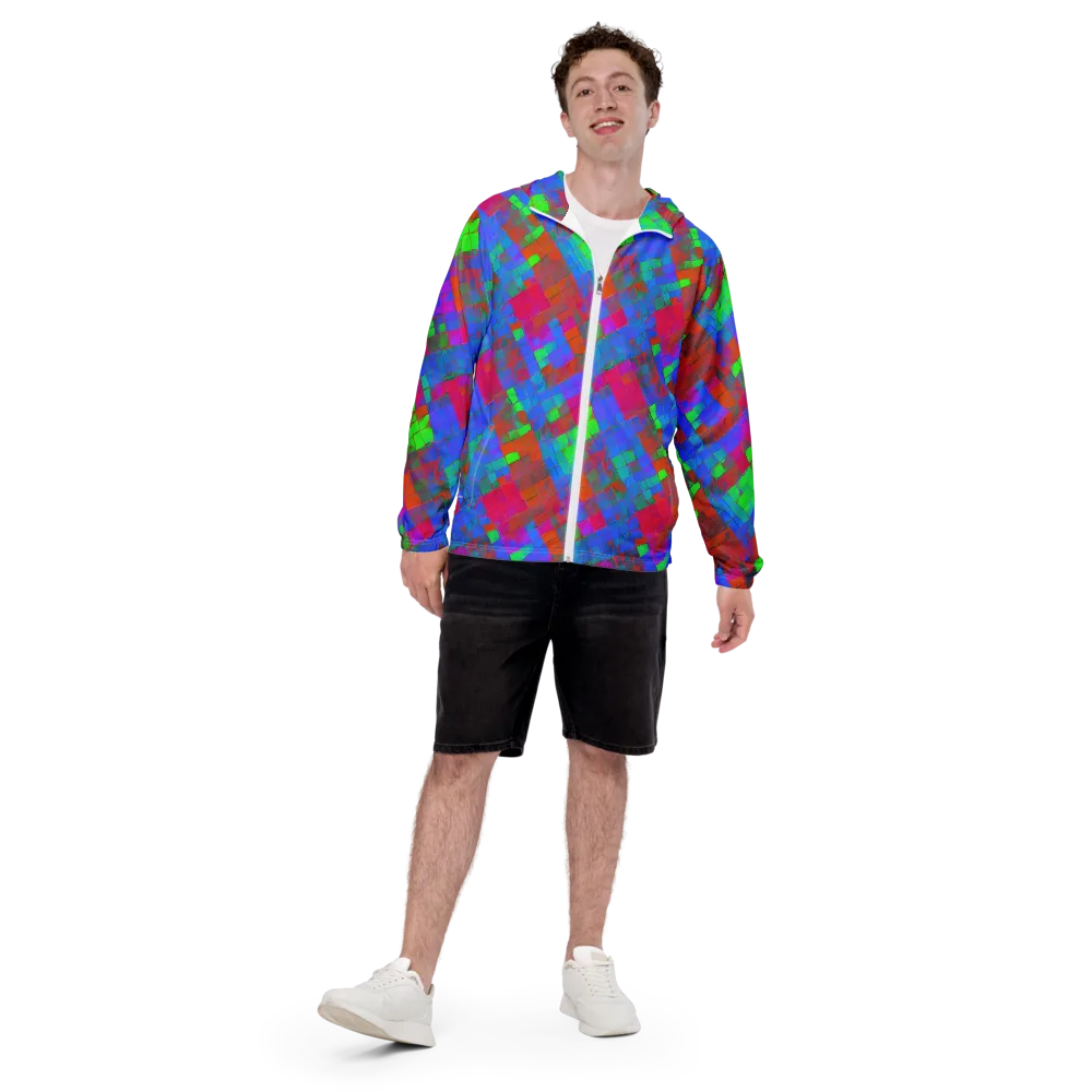 Chromatic Tapestry on Men's Windbreaker — Front