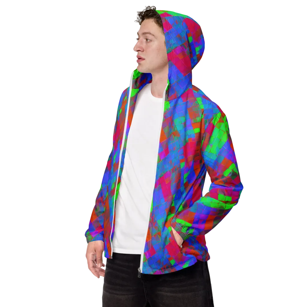 Chromatic Tapestry on Men's Windbreaker — Left Front