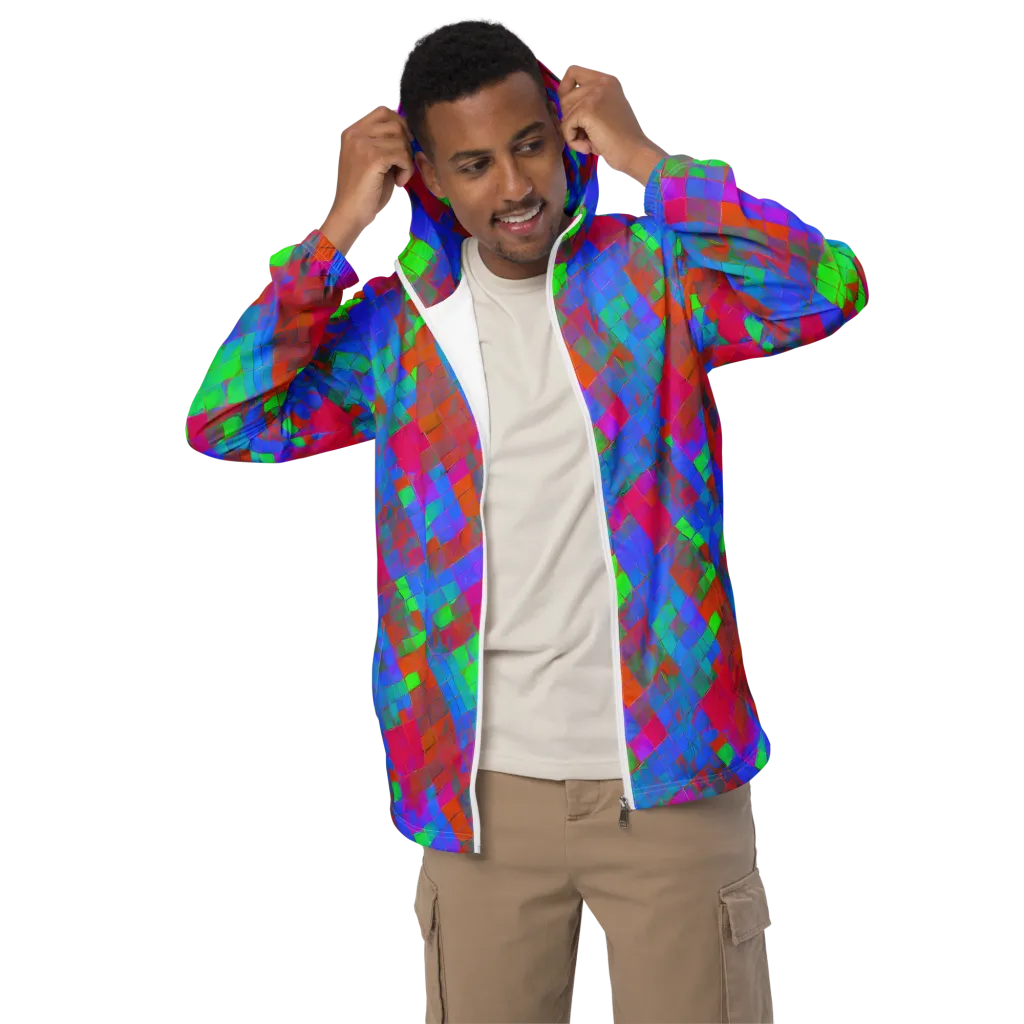 Chromatic Tapestry on Men's Windbreaker — Front