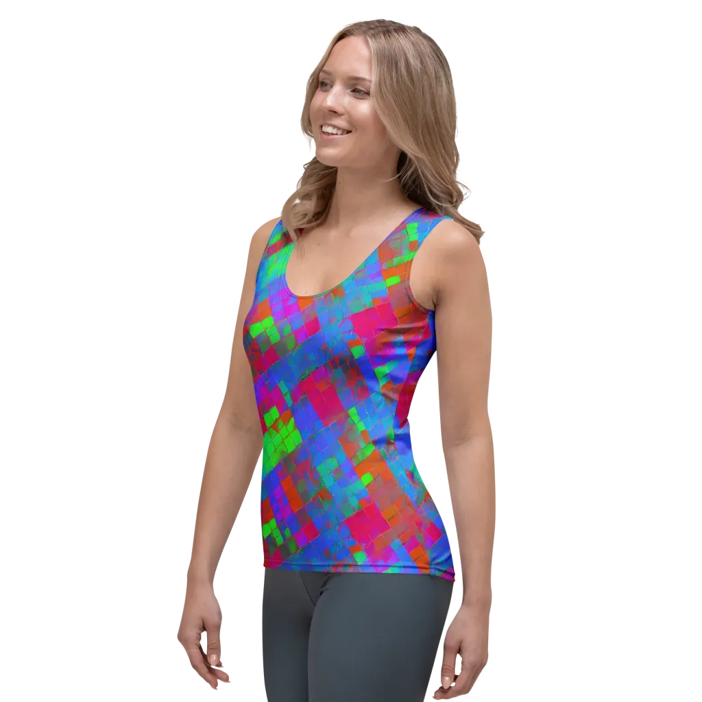 Chromatic Tapestry on Women's Tank Top — Left Front
