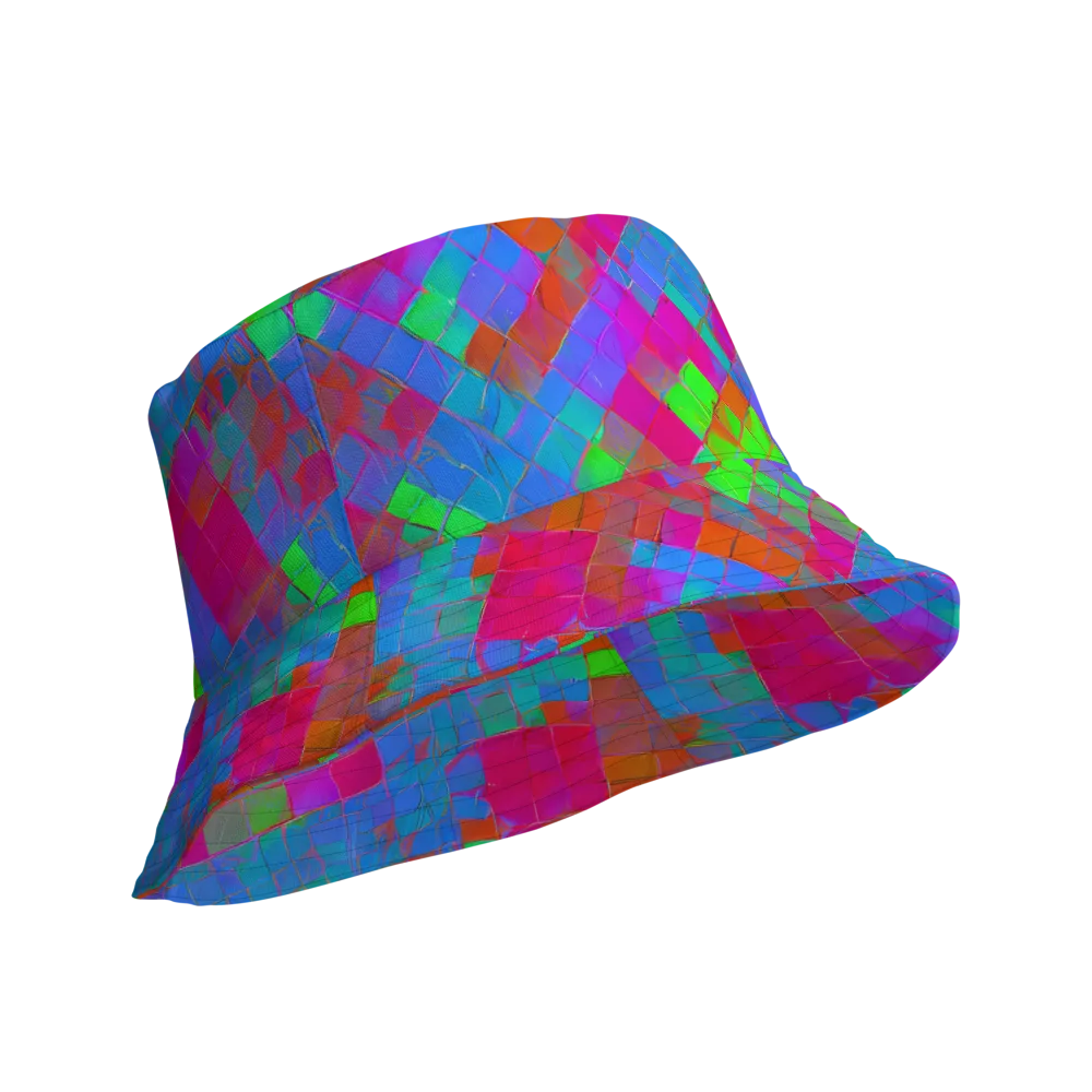Chromatic Tapestry on Reversible Bucket Hat — Product details Outside
