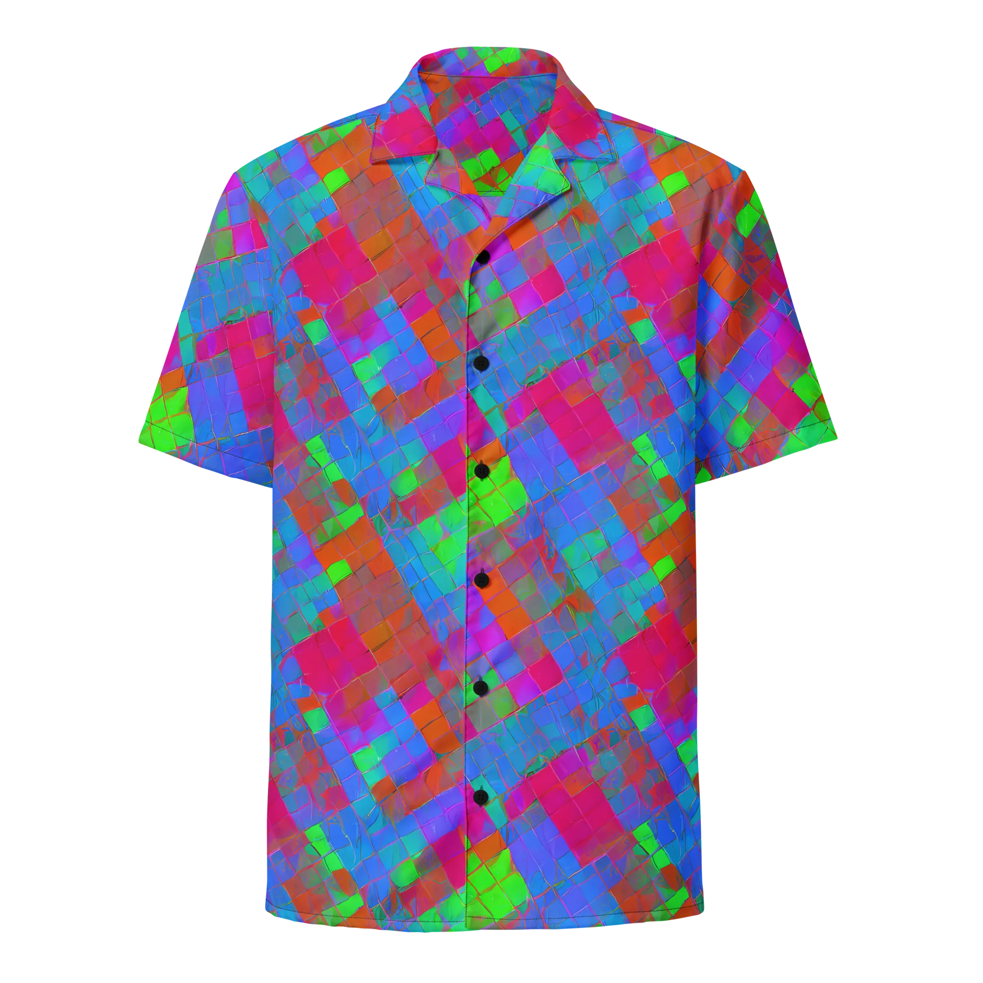 Chromatic Tapestry on Button Shirt — Front