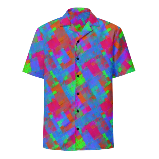Chromatic Tapestry on a Button Shirt