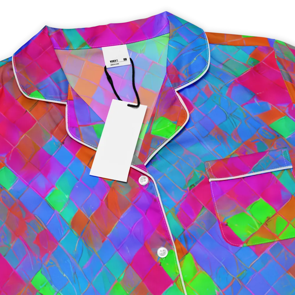 Chromatic Tapestry on Women's Short Sleeve Pajama Top — Product details