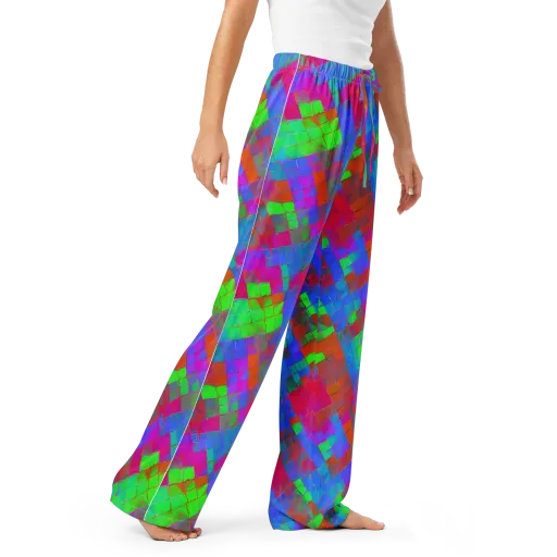 Chromatic Tapestry on a Women's Pajama Pants