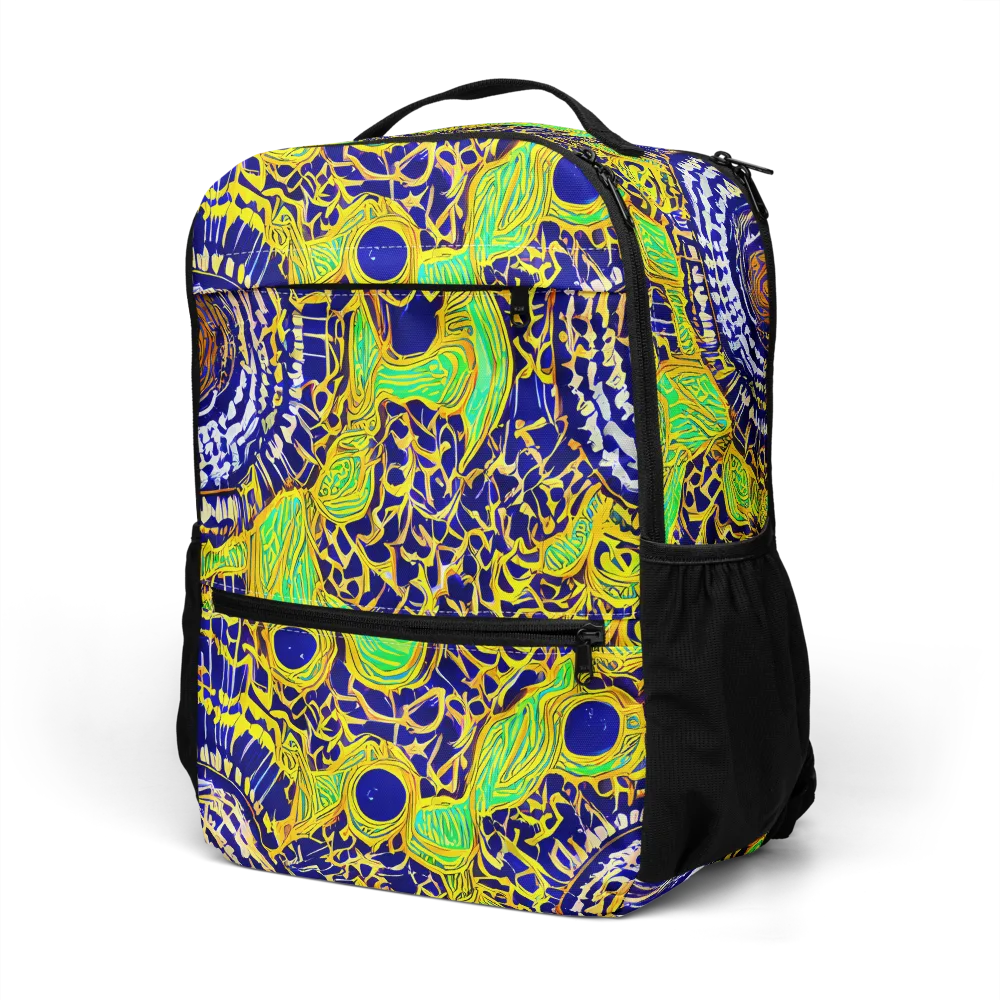 Cobalt Plumage on Utility Backpack — Left Front