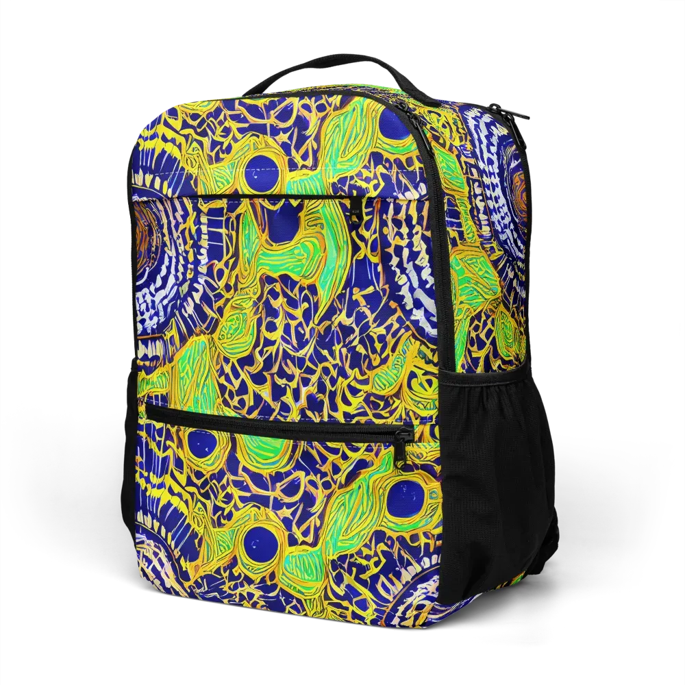 Cobalt Plumage on Utility Backpack — Left Front