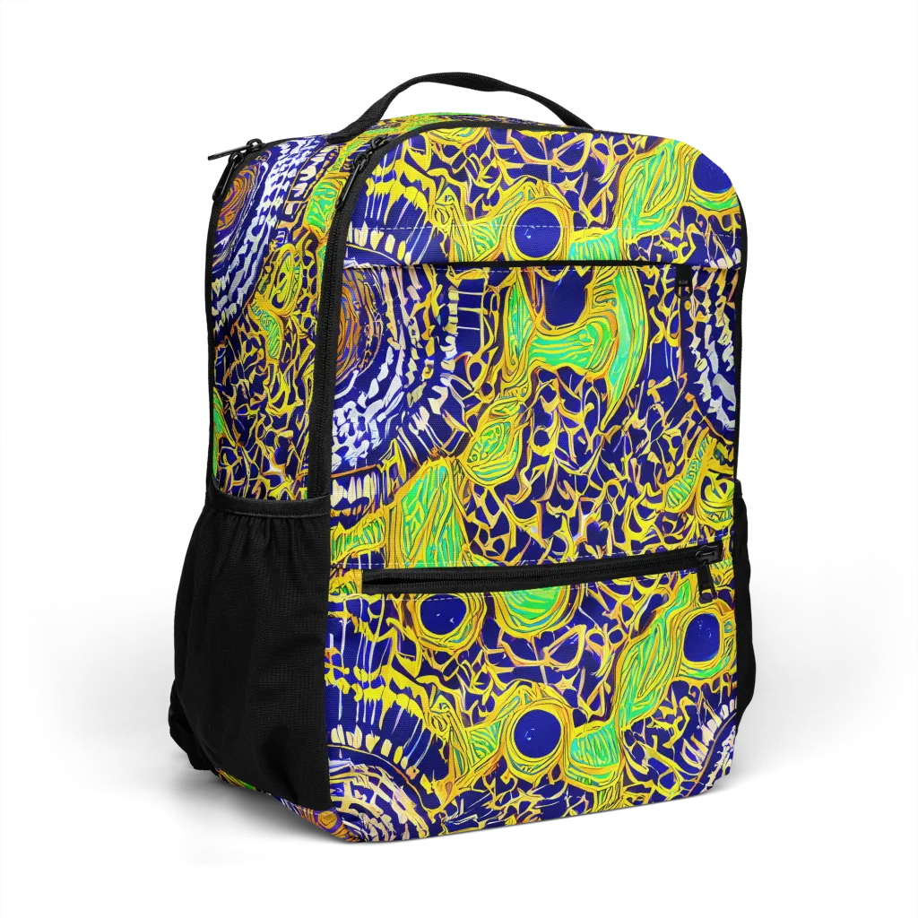 Cobalt Plumage on Utility Backpack — Right Front