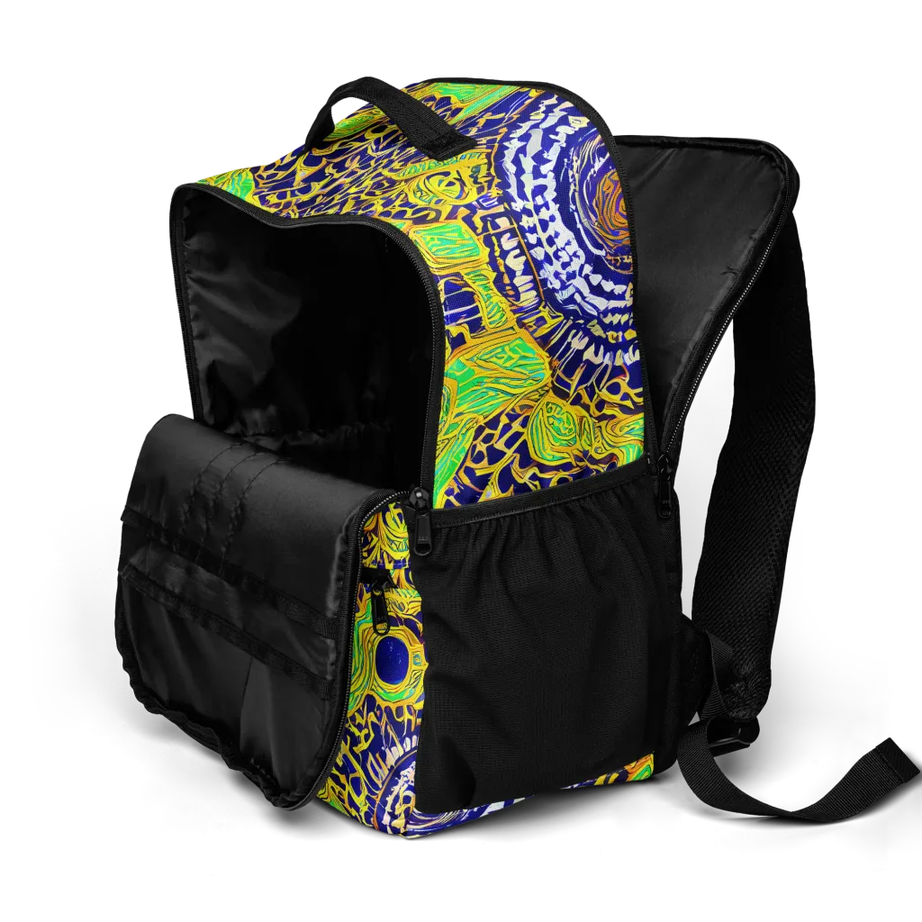 Cobalt Plumage on Utility Backpack — Product details 2