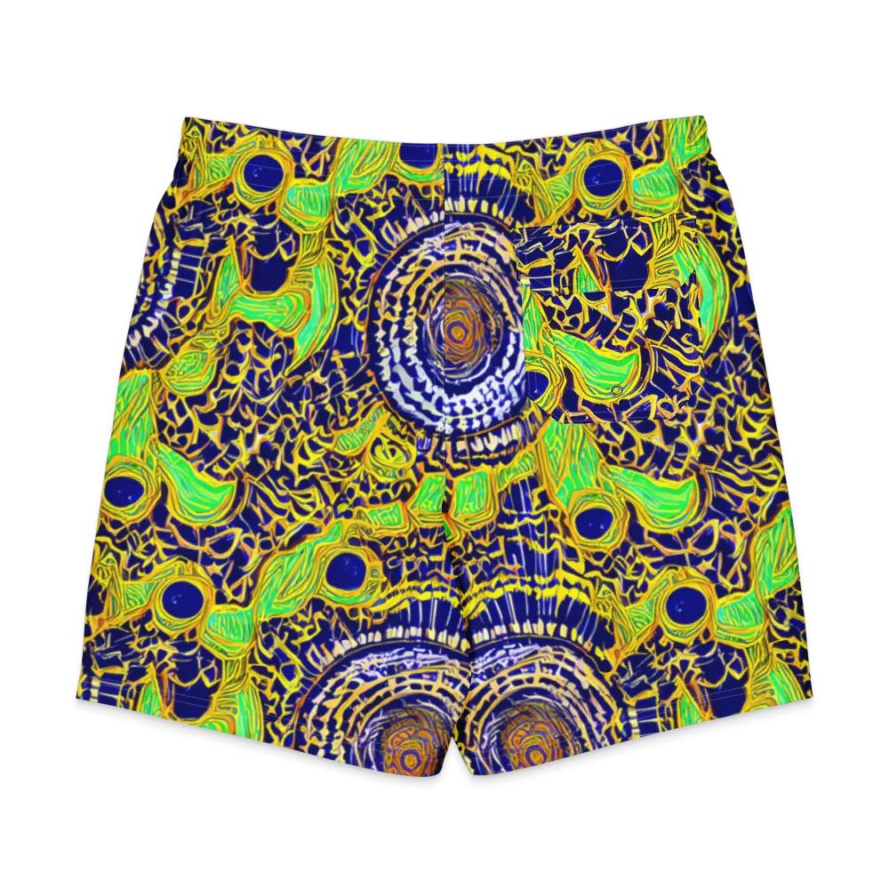 Cobalt Plumage on Men's Board Shorts — Back