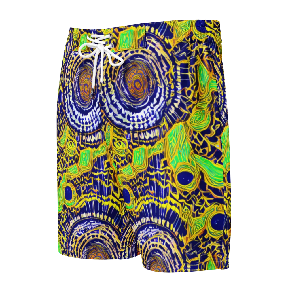 Cobalt Plumage on Men's Board Shorts — Front
