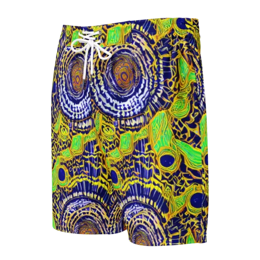 Cobalt Plumage on a Men's Board Shorts
