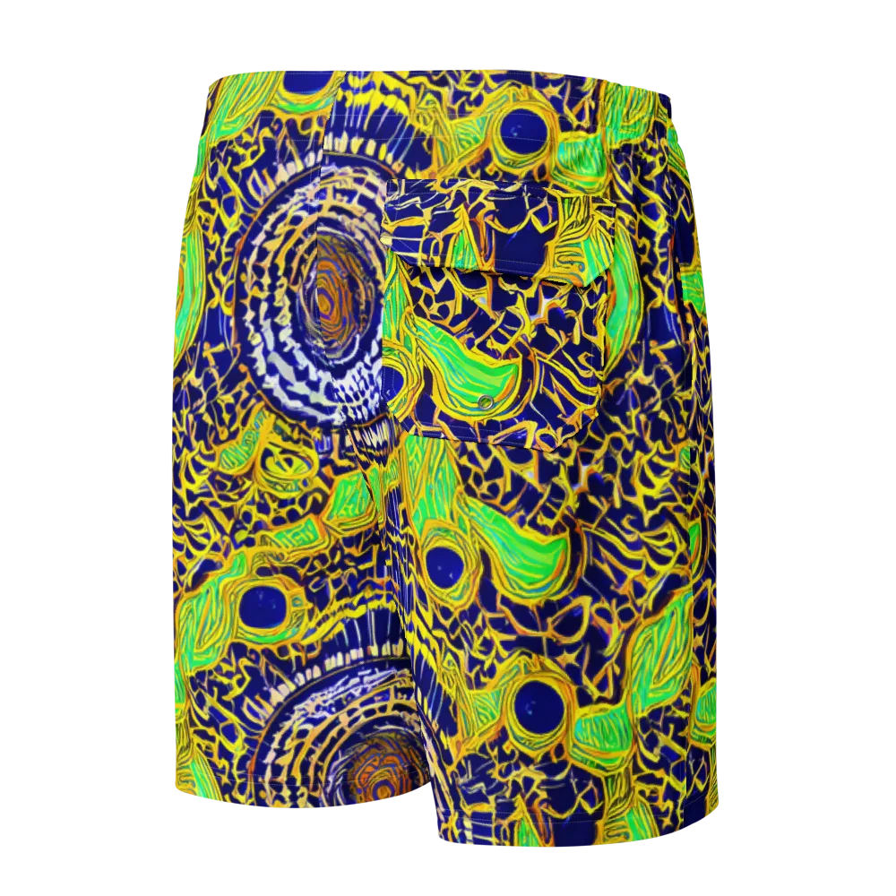 Cobalt Plumage on Men's Board Shorts — Back