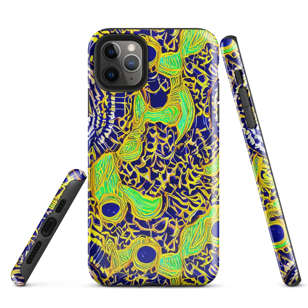Cobalt Plumage on Tough Case for iPhone® — Front