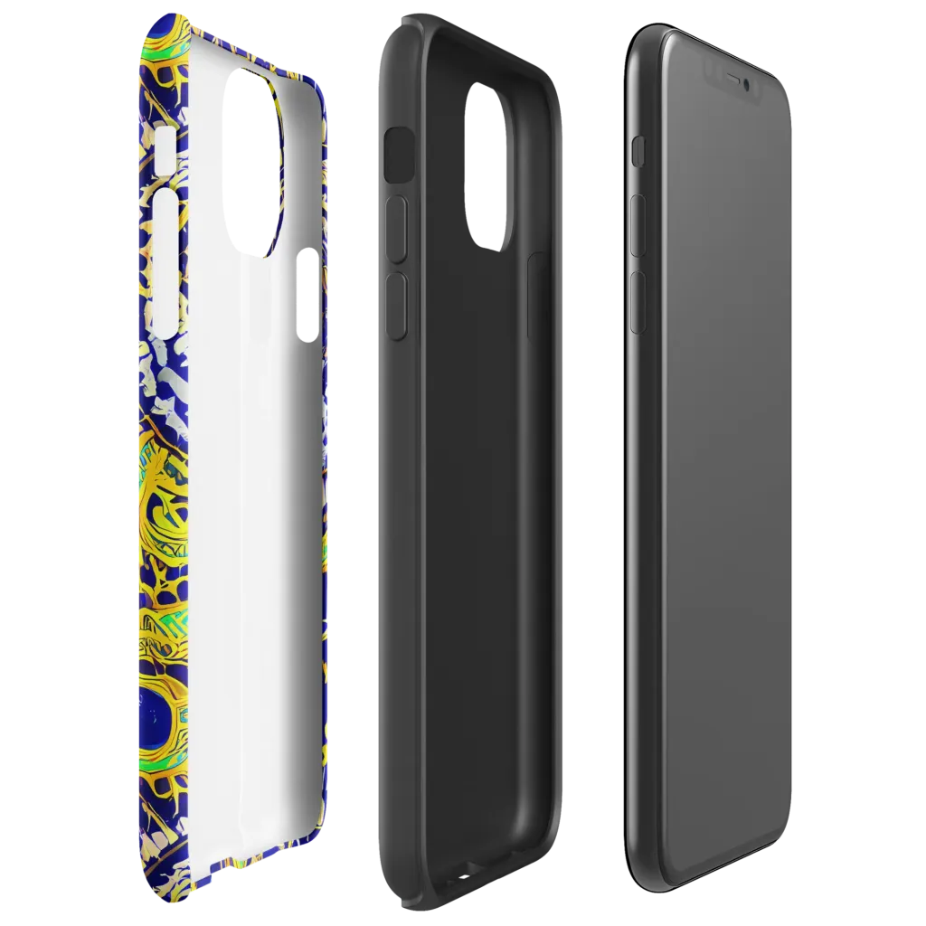 Cobalt Plumage on Tough Case for iPhone® — Right