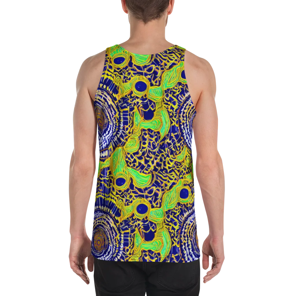 Cobalt Plumage on Men's Tank Top — Back