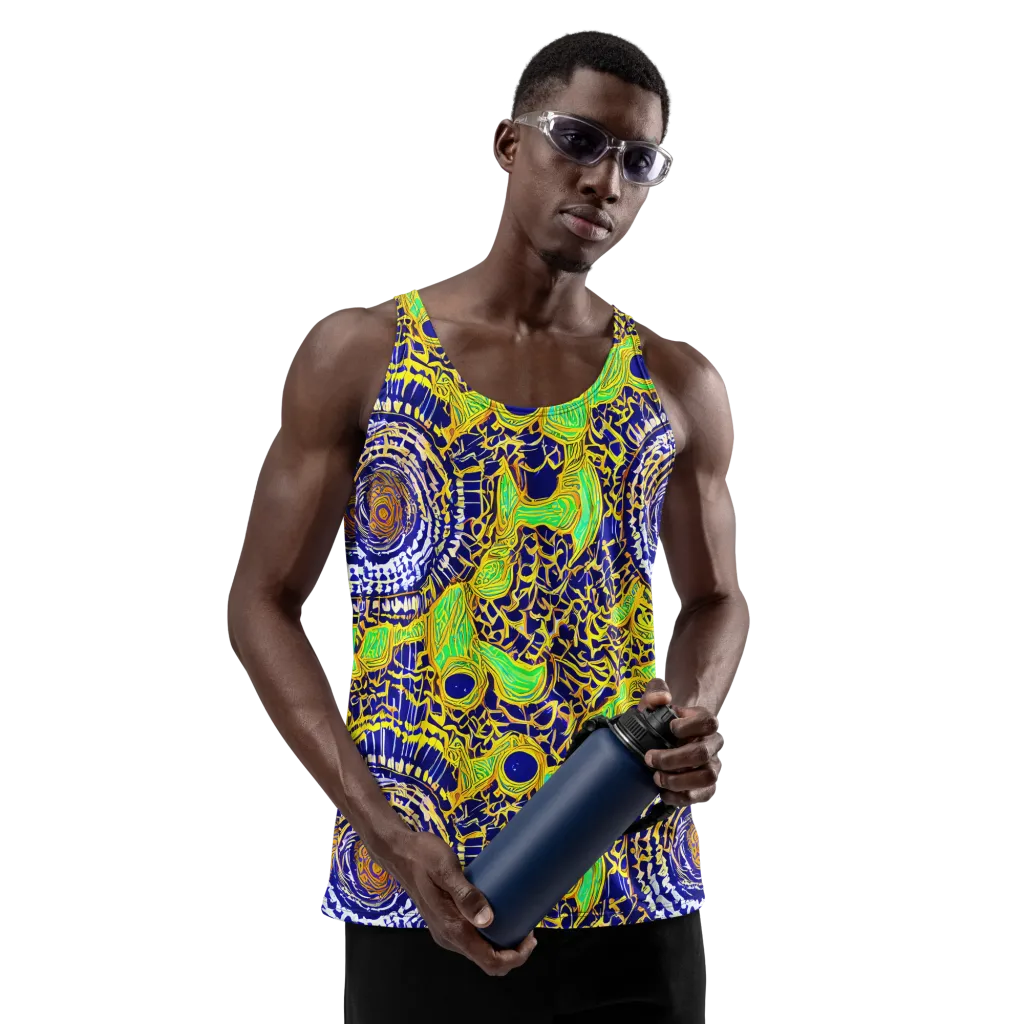 Cobalt Plumage on Men's Tank Top — Front