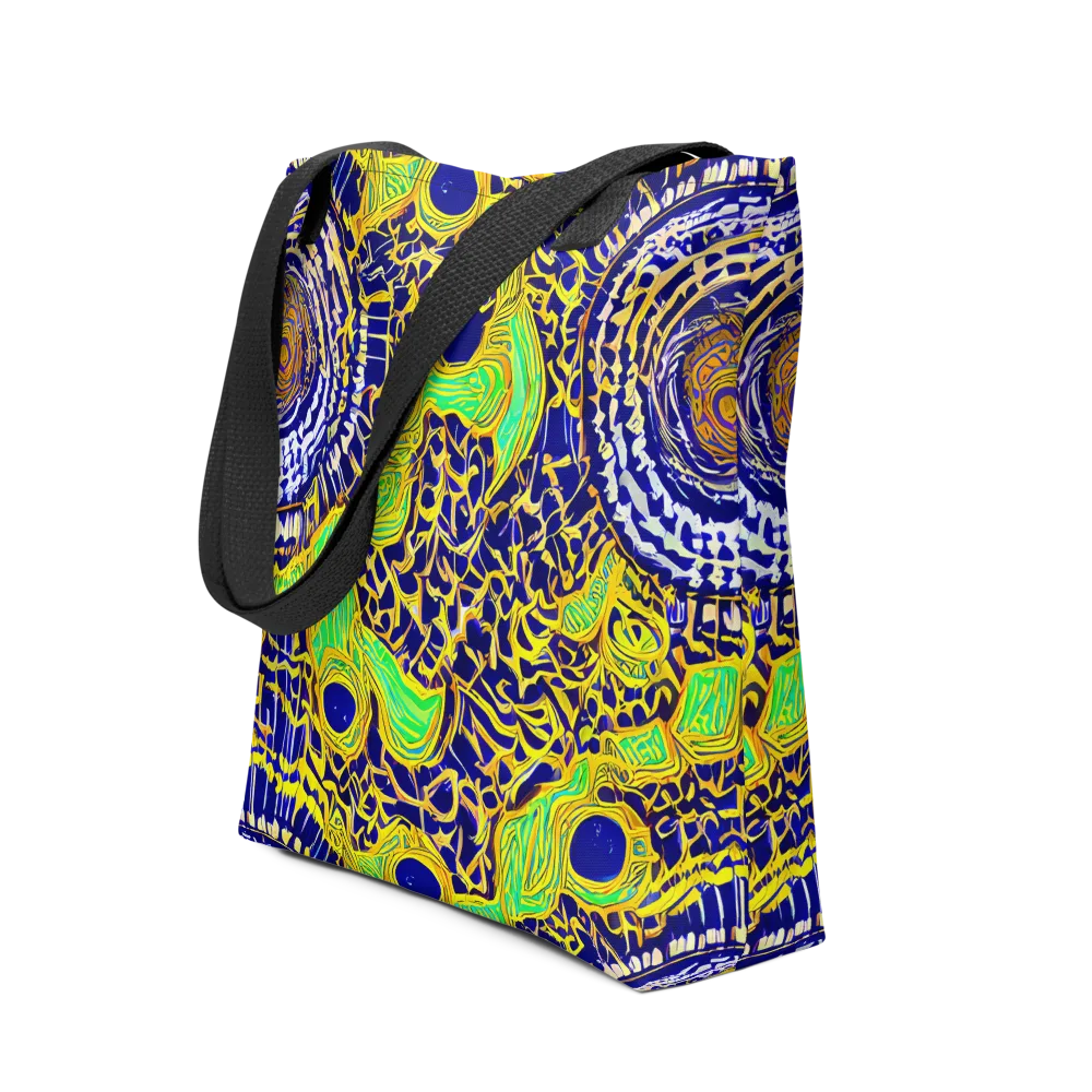 Cobalt Plumage on Tote Bag — Front