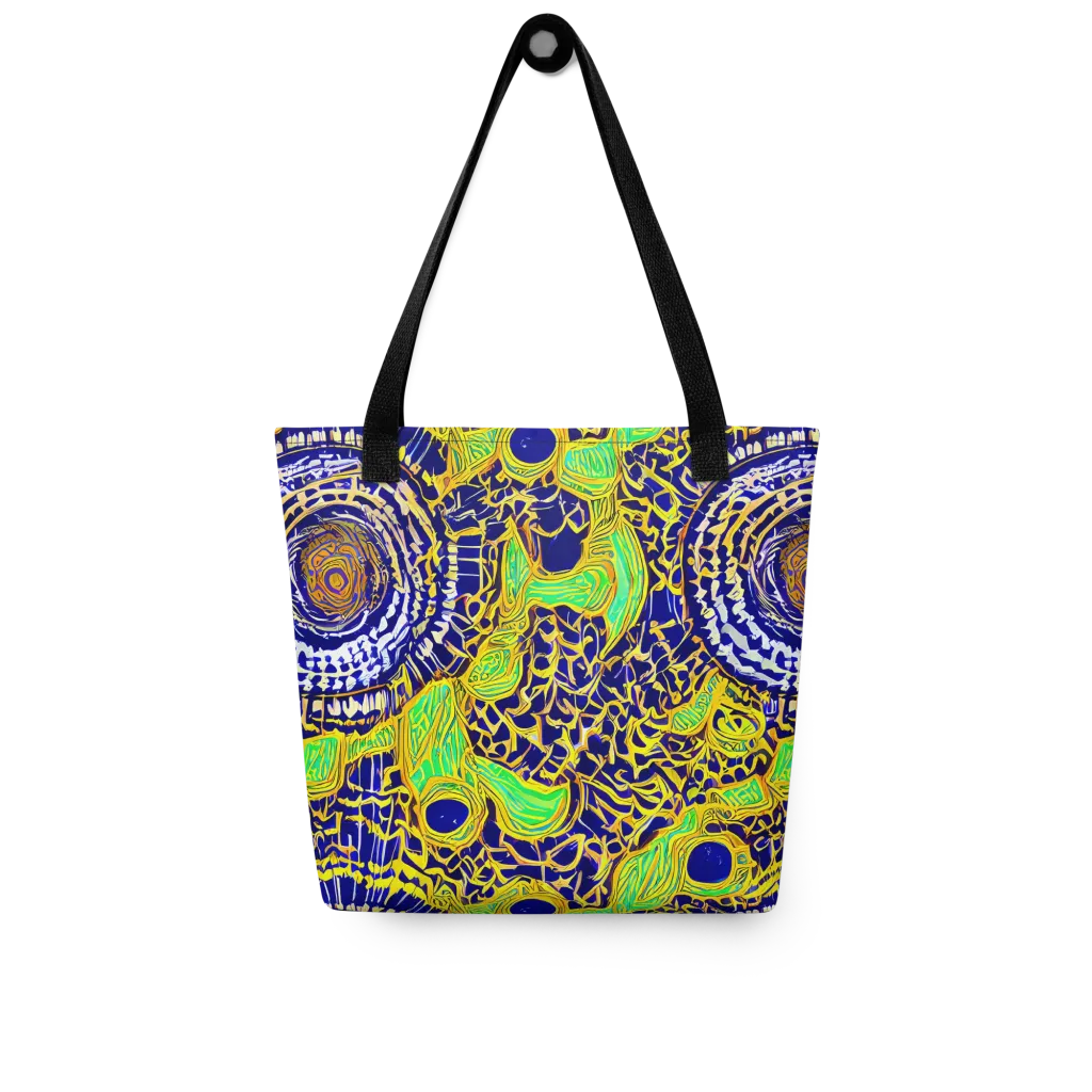 Cobalt Plumage on Tote Bag — Front