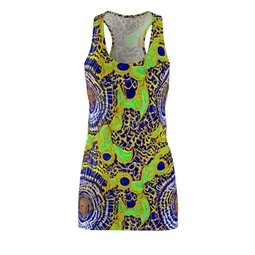 Cobalt Plumage on a Racerback Dress