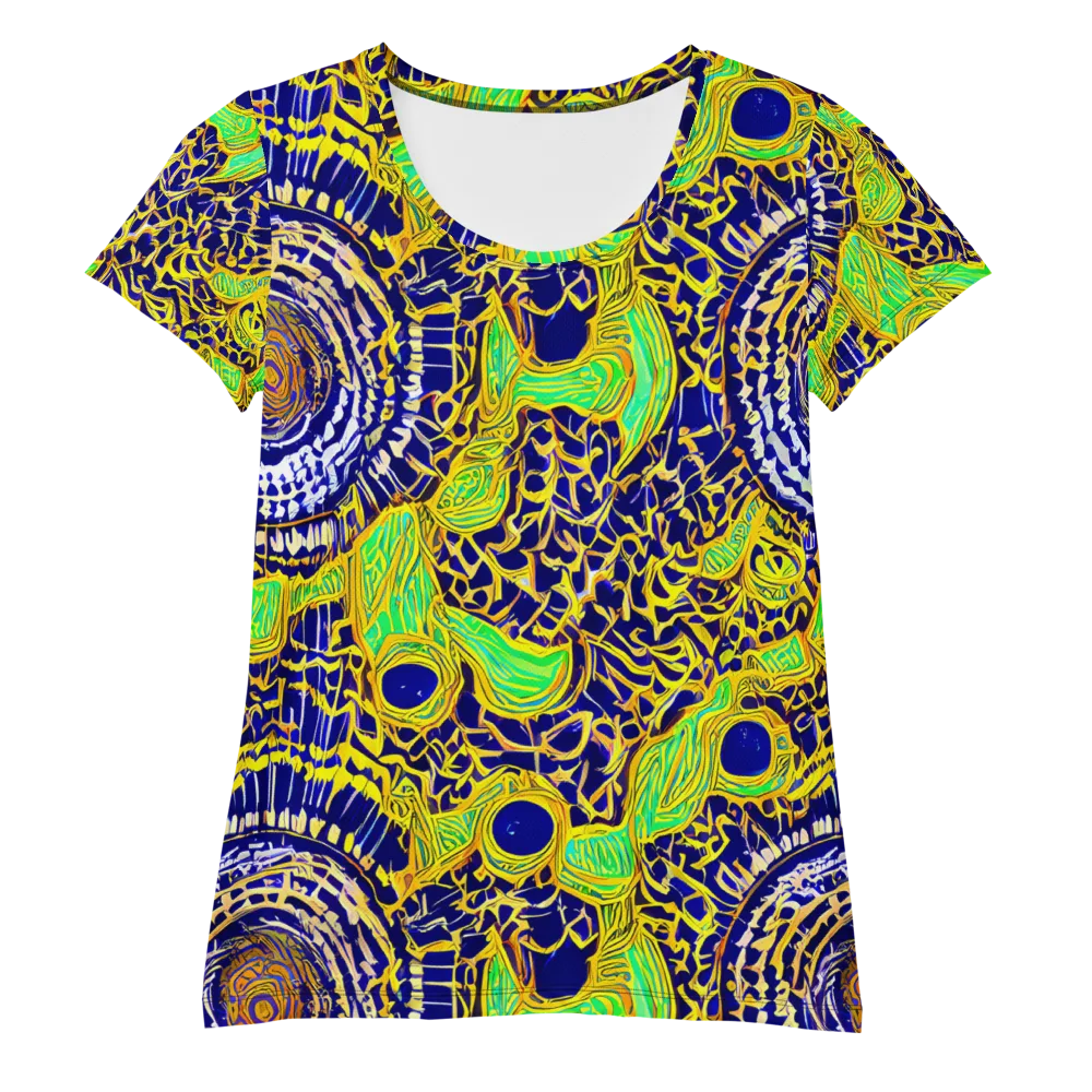Cobalt Plumage on Women's Athletic T-Shirt — Front