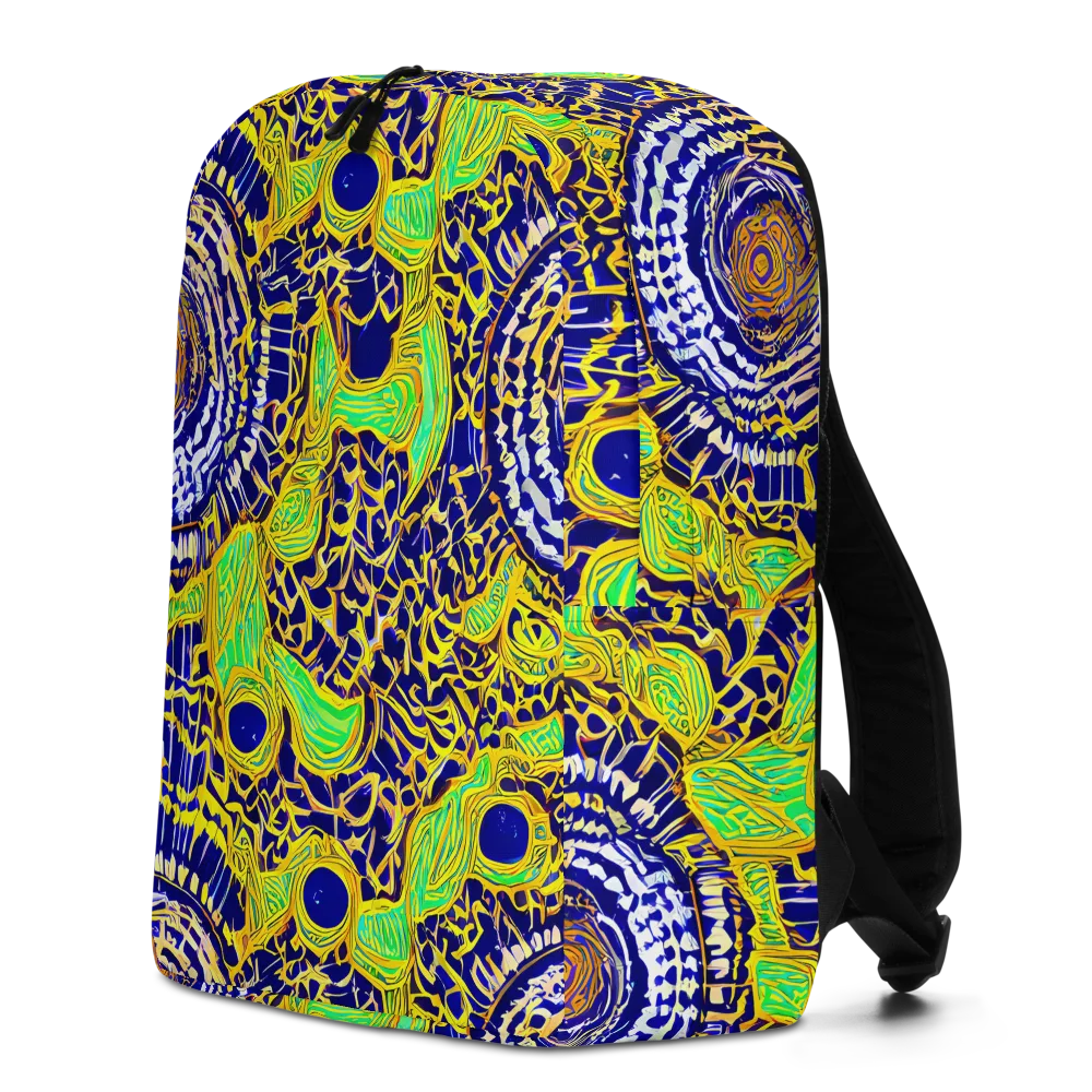 Cobalt Plumage on Minimalist Backpack — Left