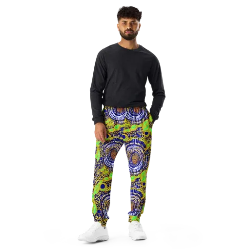 Cobalt Plumage on a Men's Joggers