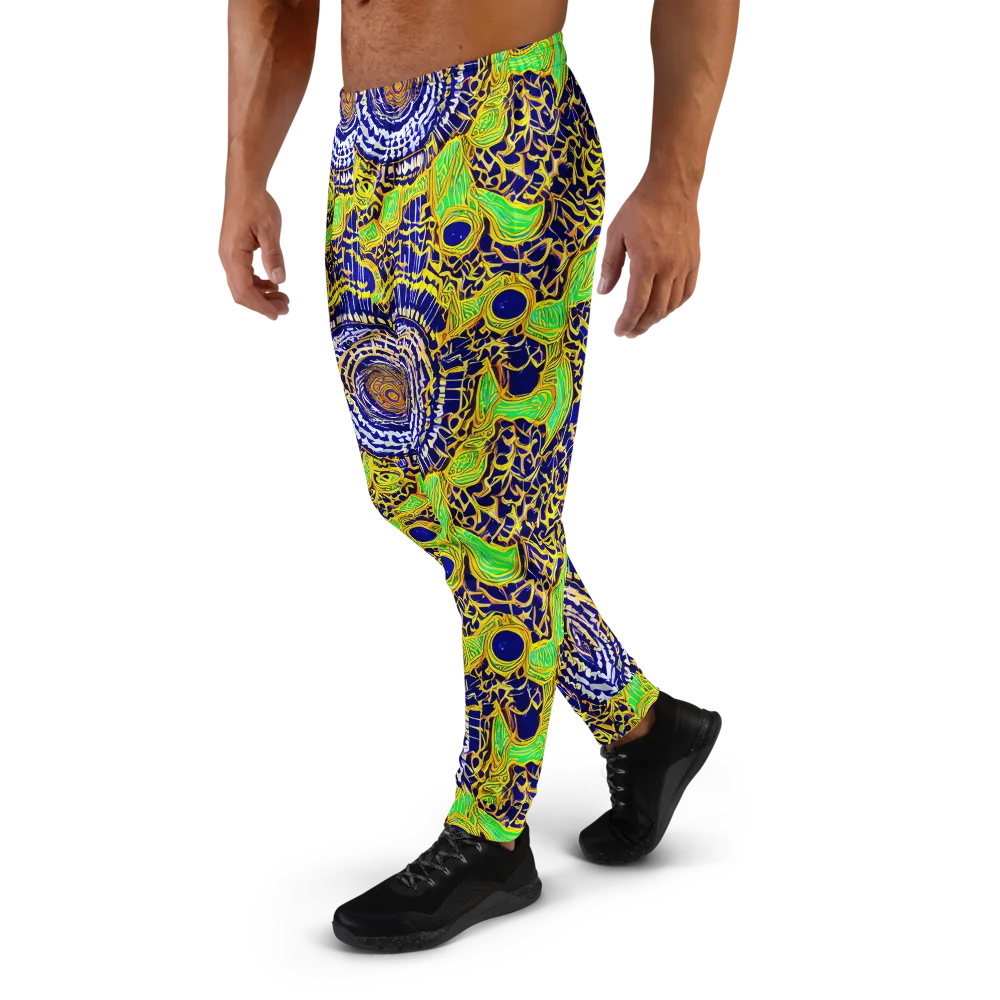 Cobalt Plumage on Men's Joggers — Left