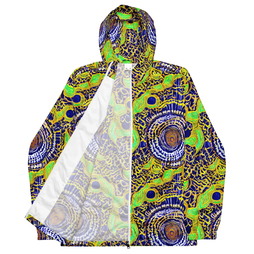 Cobalt Plumage on Men's Windbreaker — Front