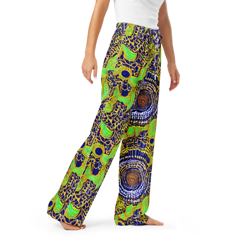 Cobalt Plumage on Women's Pajama Pants — Right Front