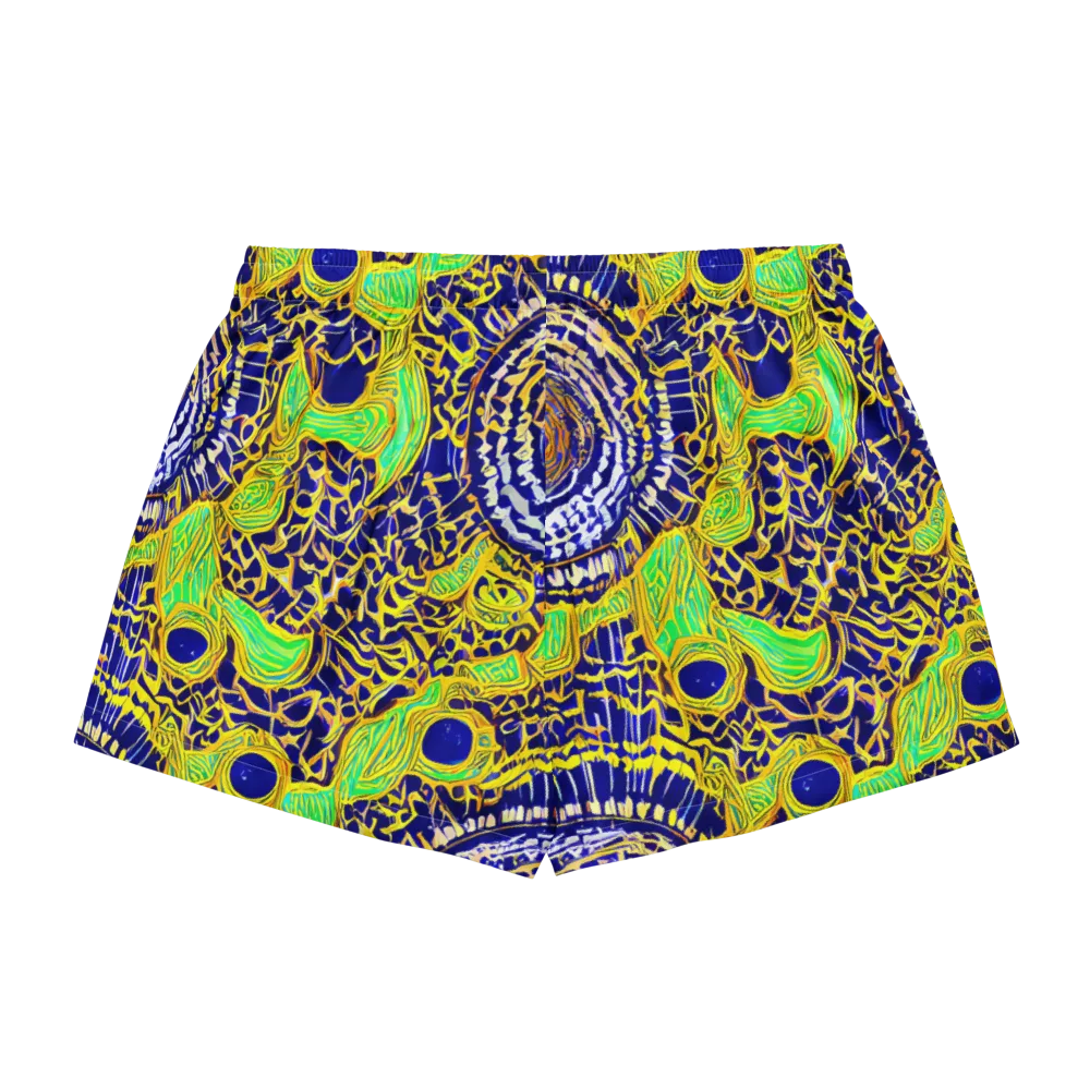 Cobalt Plumage on Women's Pajama Shorts — Back