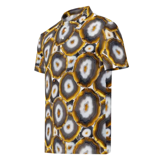 Sunlit Strata on a Men's Slim Fit Polo Shirt