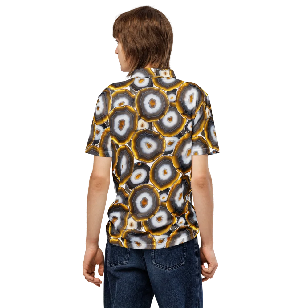 Sunlit Strata on Men's Slim Fit Polo Shirt — Back
