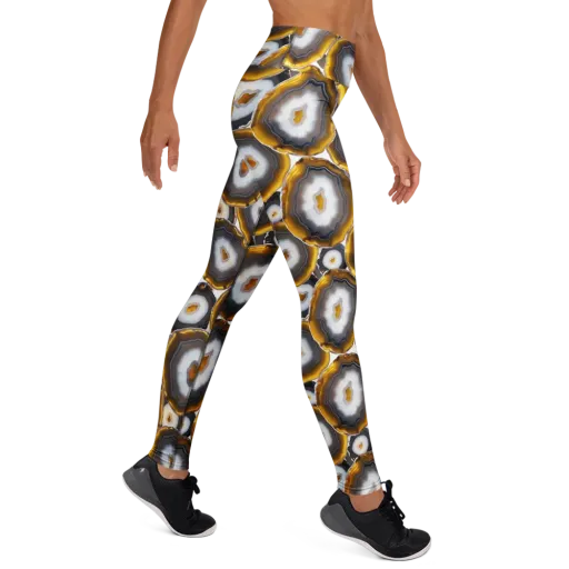 Sunlit Strata on a Yoga Leggings