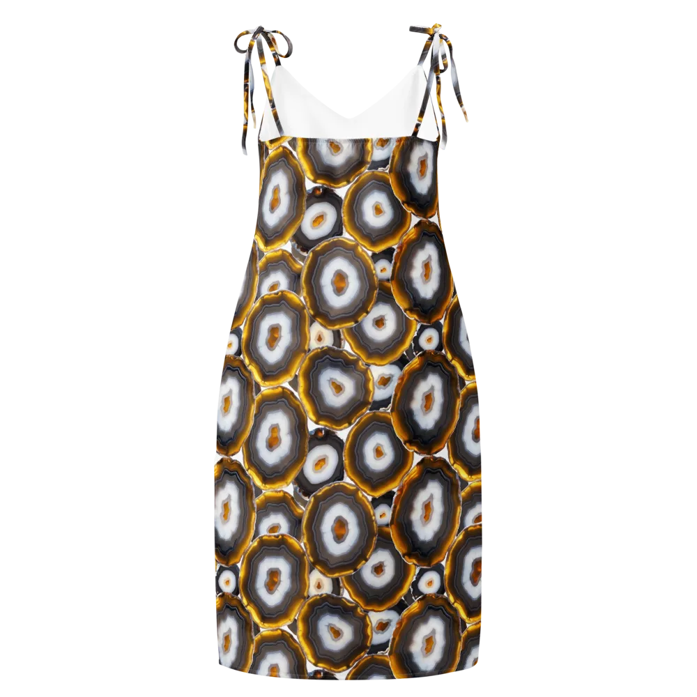 Sunlit Strata on Slip Dress — Back
